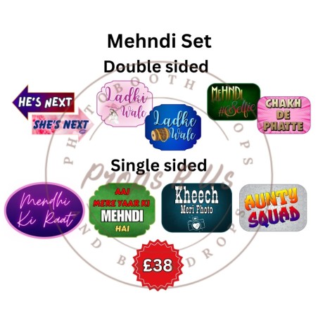 Mehndi PVC Sign Set