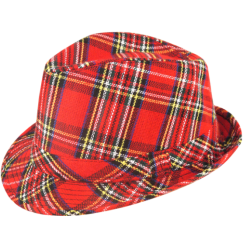 Adult Tartan Trilby Hat