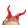 Red Horns Headband With Red Fur