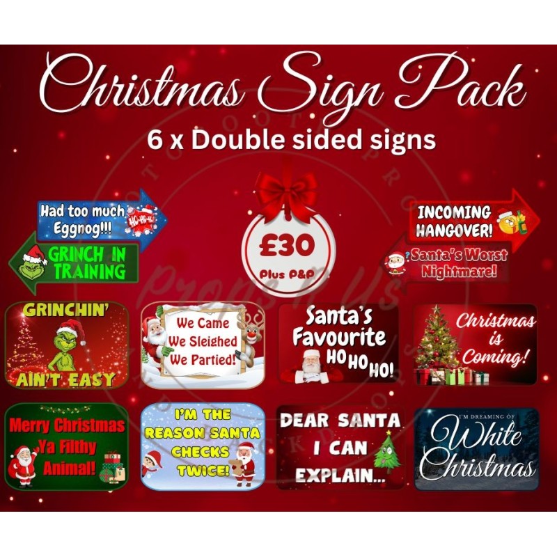 Christmas PVC Prop Signs