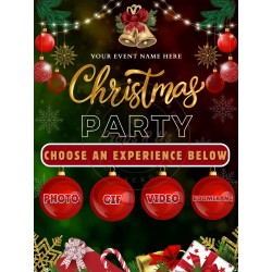 Animated Christmas Party Screen and Buttons