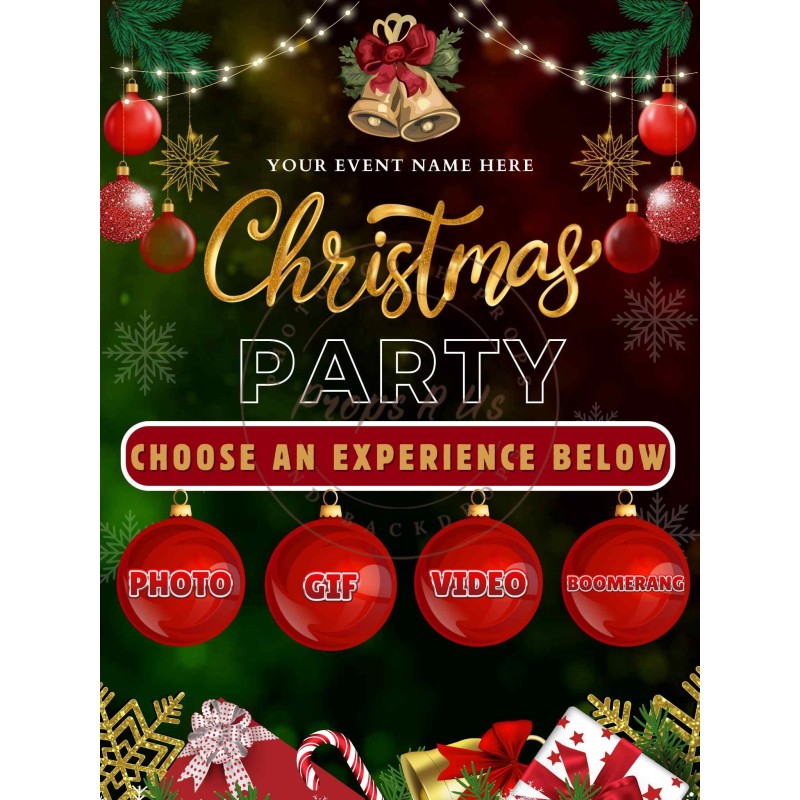 Animated Christmas Party Screen and Buttons