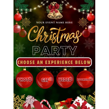 Animated Christmas Party Screen and Buttons