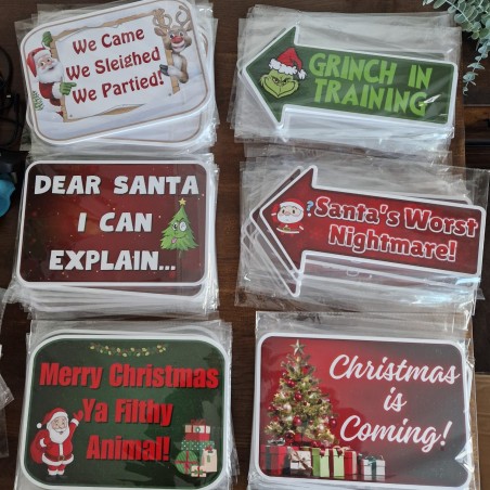 Christmas PVC Prop Signs