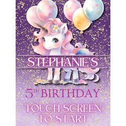 Unicorn Birthday Screen (for Ipad)