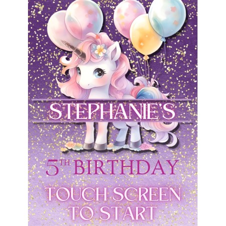 Unicorn Birthday Screen (for Ipad)