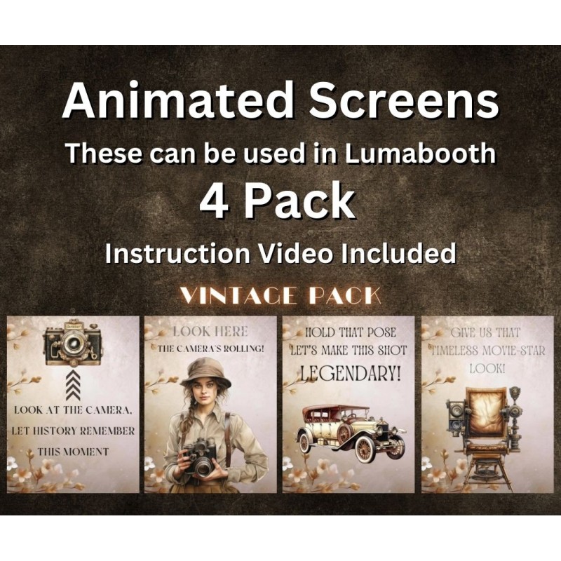 Vintage Animation Pack - Can be used in Lumabooth